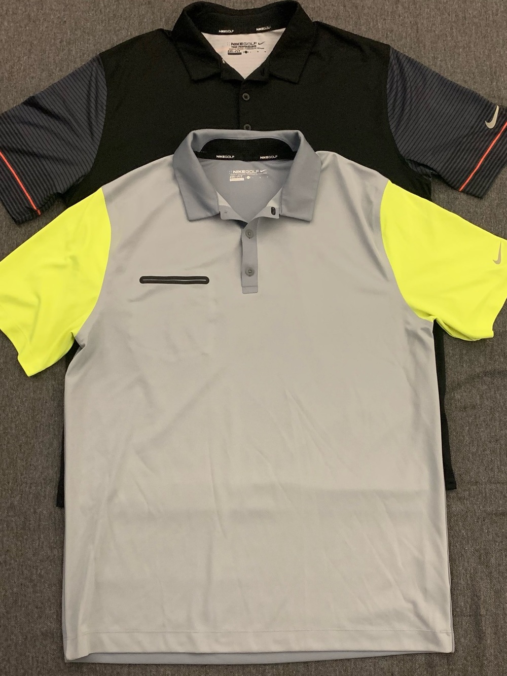 2 NIKE GOLF Poly Polos